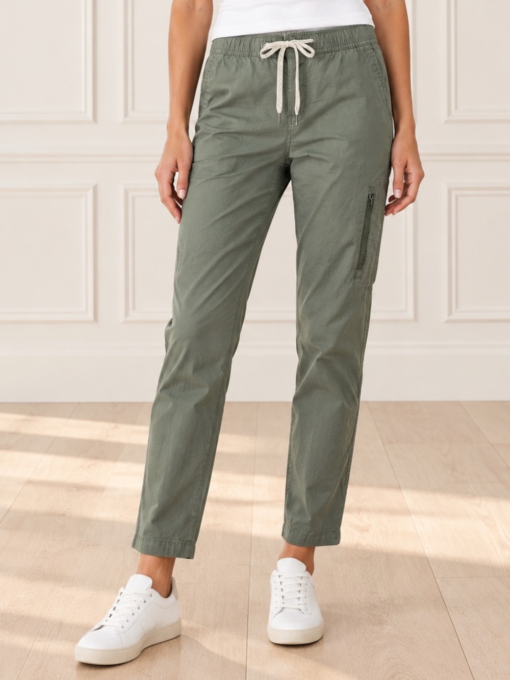 Vuori Ripstop Jogger Pants Women’s Sz XS Olive Green Organic Cotton Cargo VW401
